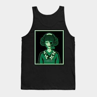 Horror geisha, dead geisha, terror geisha green Tank Top